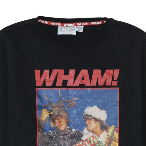 Wham Women's Black Christmas Long Sleeve T-Shirt Size S - Image 8