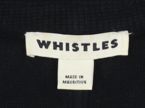 Whistles Women Black Cotton Two-Button Blazer Jacket UK 16 - Image 4