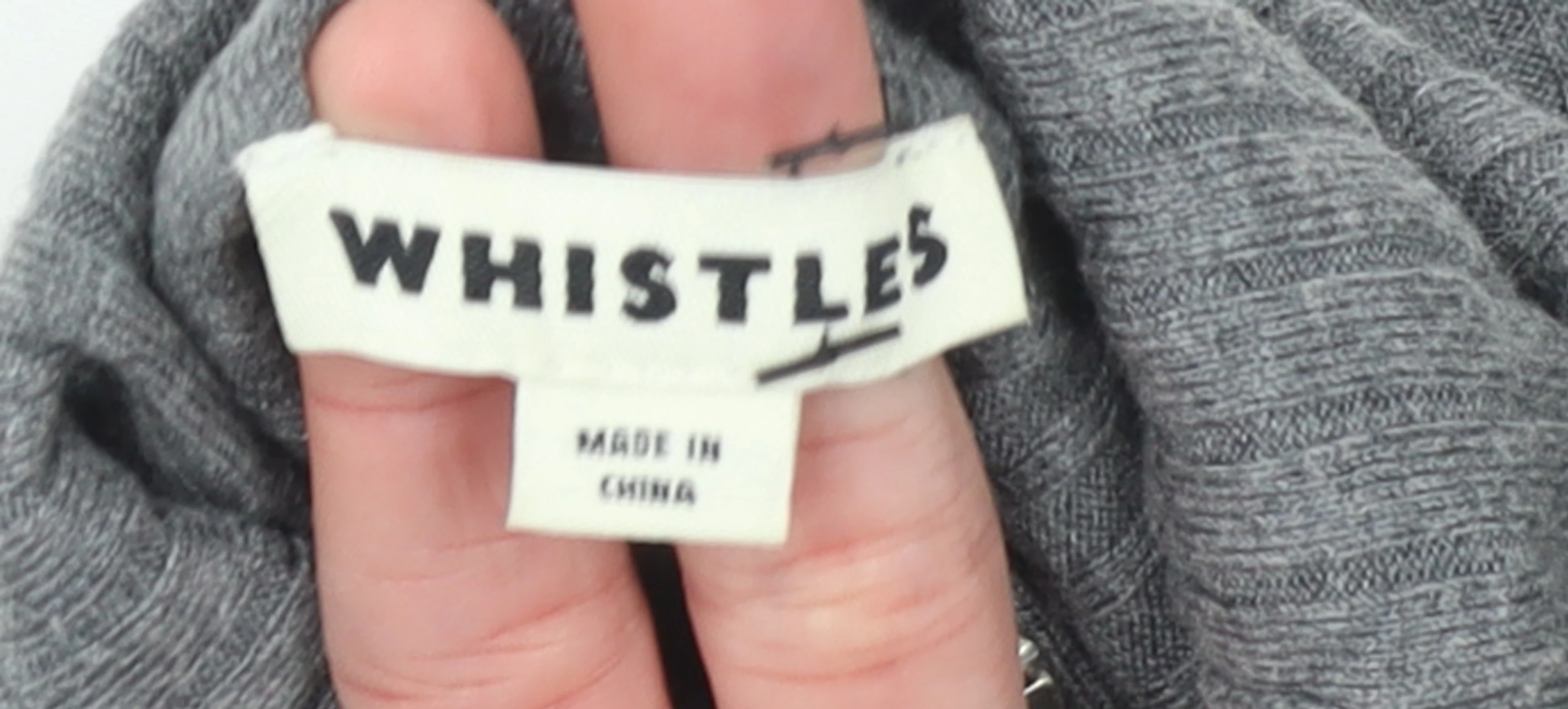 Whistles Women Grey Roll Neck Wool Blend Ribbed Jumper Size 4 - Image 4