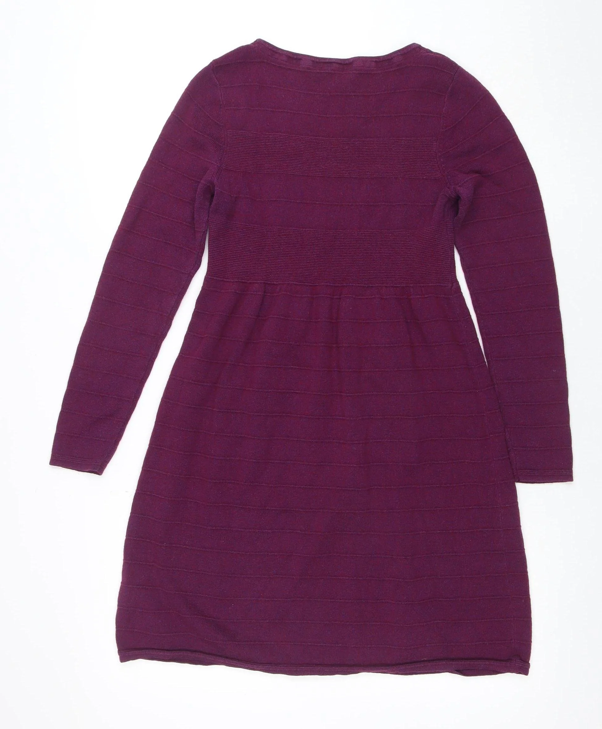 White Stuff Women Purple Size 10 Fit & Flare Knit Dress - Image 3