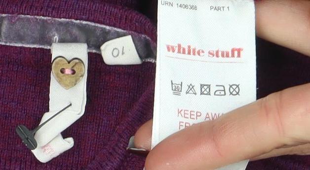 White Stuff Women Purple Size 10 Fit & Flare Knit Dress - Image 4