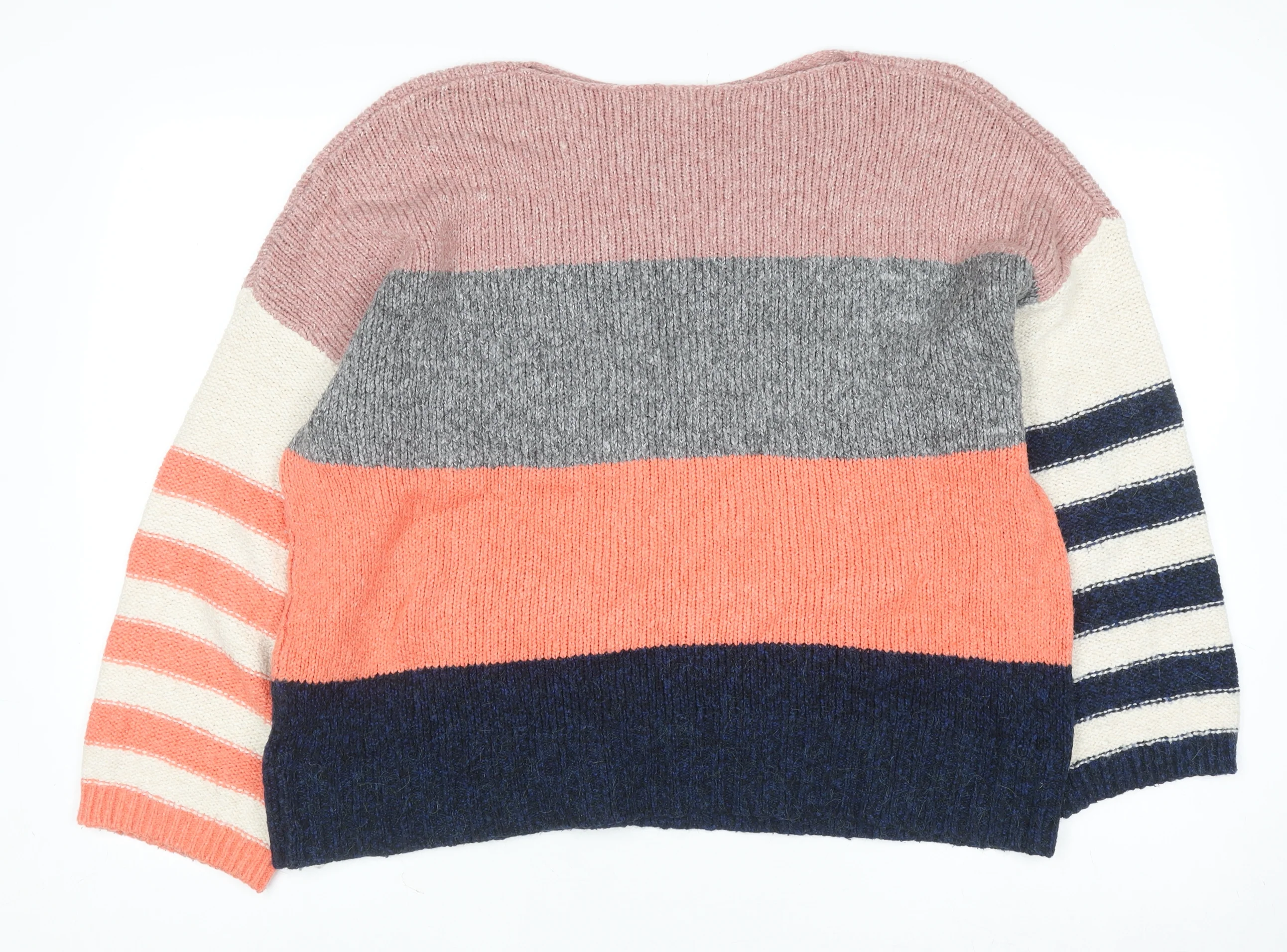 White Stuff Women’s Multicoloured Striped Knit Jumper Size 14 - Image 3