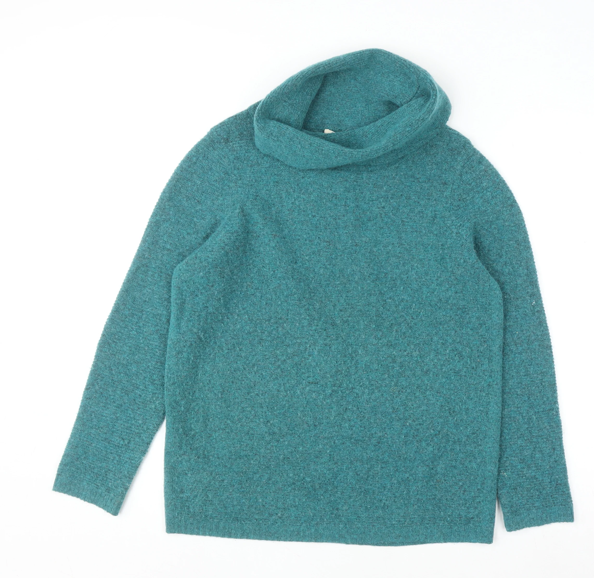 White Stuff Womens Green Cowl Neck Wool Blend Jumper Size 8