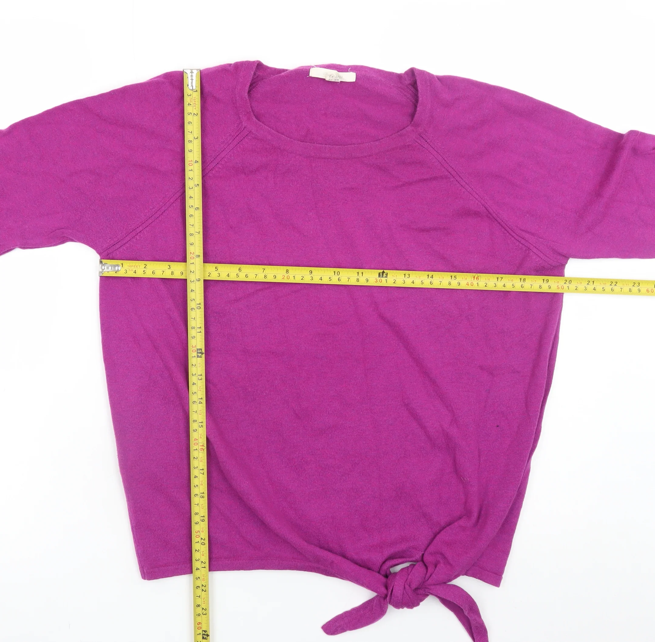 White Stuff Women's Purple Merino Wool Blend Pullover Jumper Size 14 - Image 2