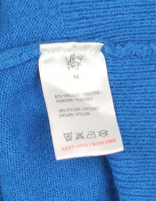 Willow & Paige Women’s Blue Ruffle Crew Neck Pullover Jumper Size M - Image 5