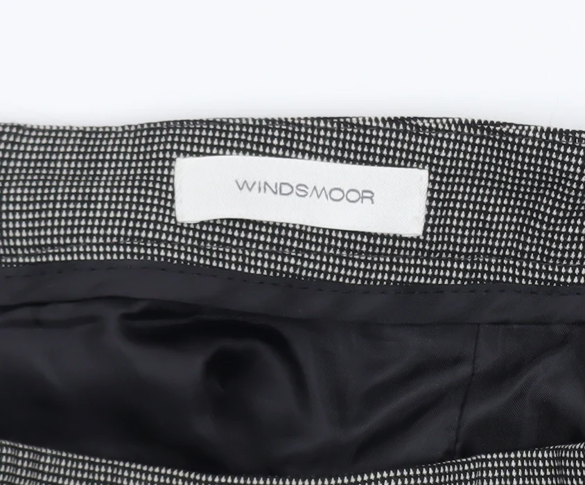 Windsmoor Women’s Grey Check Wool Blend Pencil Skirt Size 16 - Image 4