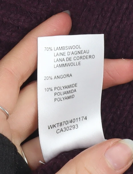 Wolsey Women's Purple Sleeveless V-Neck Pullover Jumper Size 10 - Image 5
