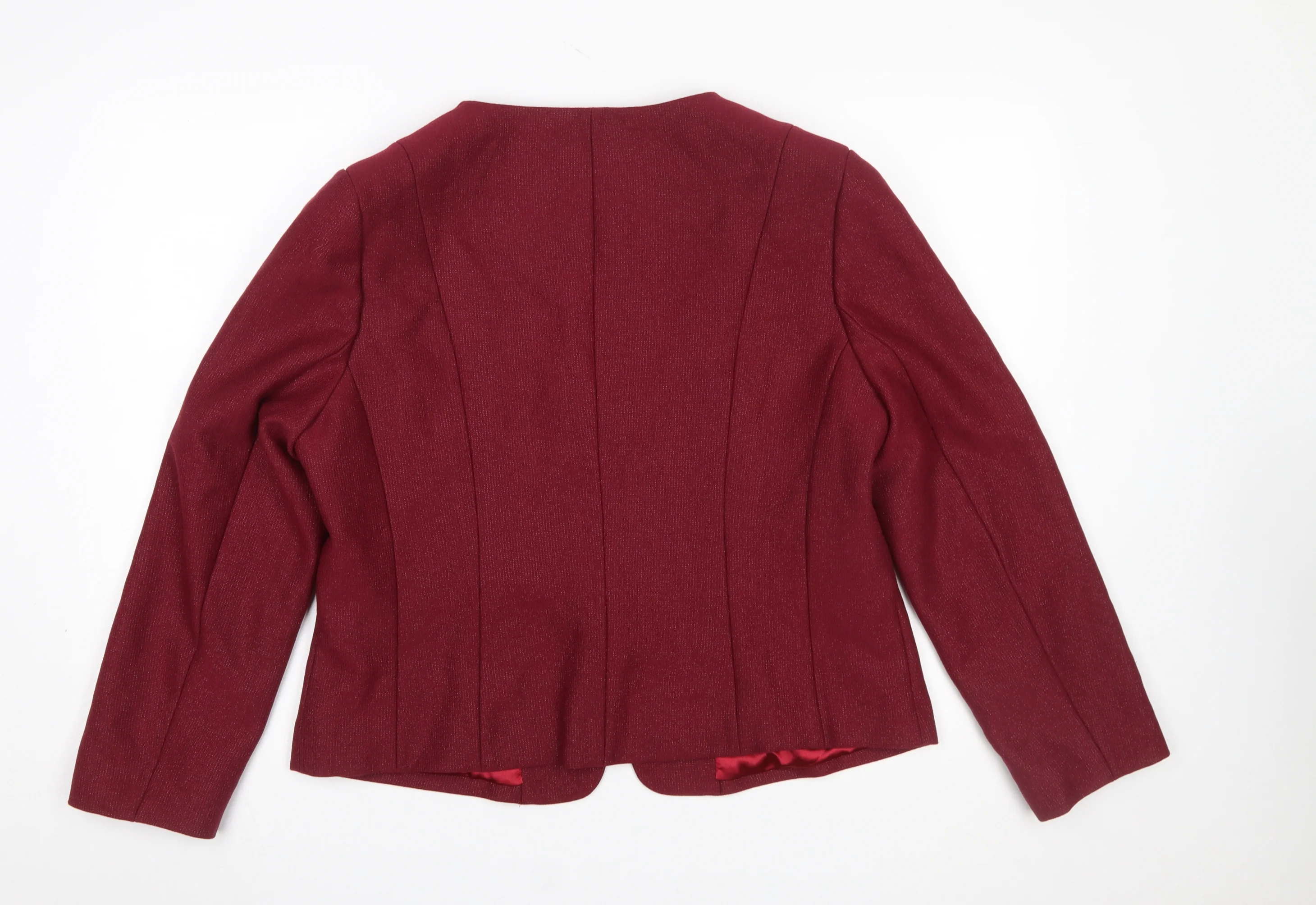 Woman Times Women's Red Long Sleeve Single-Breasted Blazer 4XL - Image 3