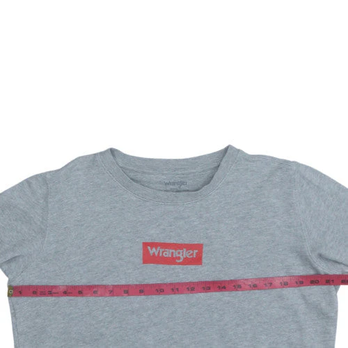 Wrangler Men's Grey Logo Crew Neck Sweatshirt Size M - Image 2