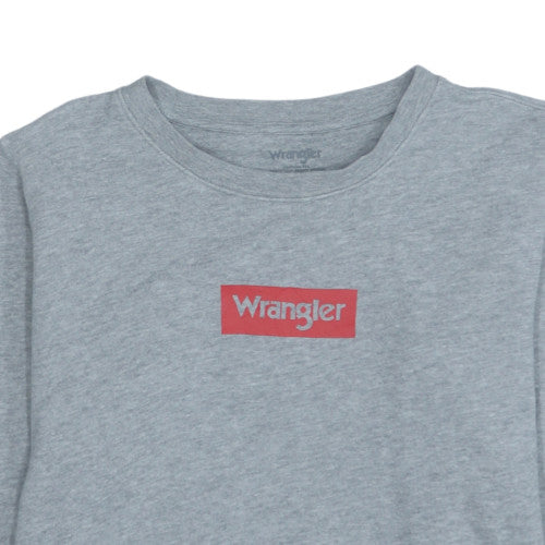 Wrangler Men's Grey Logo Crew Neck Sweatshirt Size M - Image 8