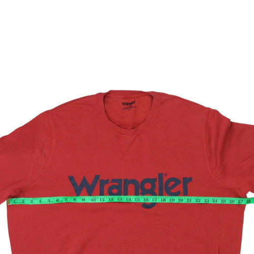 Wrangler Men's Red 2XL Crew Neck Pullover Sweatshirt - Image 3