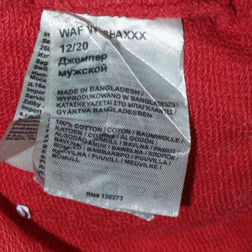 Wrangler Men's Red 2XL Crew Neck Pullover Sweatshirt - Image 6