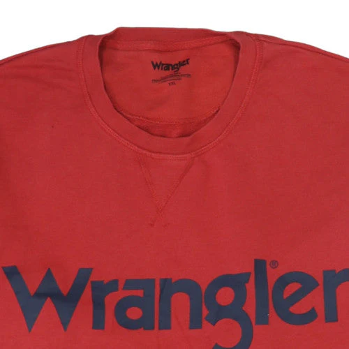 Wrangler Men's Red 2XL Crew Neck Pullover Sweatshirt - Image 8