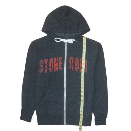 WWE Stone Cold Steve Austin Women's Charcoal Full Zip Hoodie Size M - Image 3