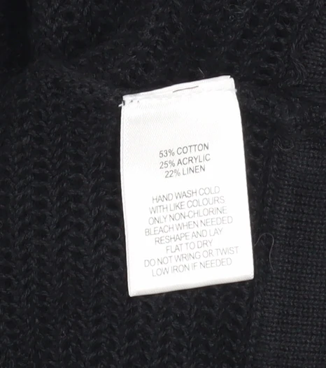 Wynne Collection Women's Black Knit Zip Short Relaxed Jacket Size S - Image 5