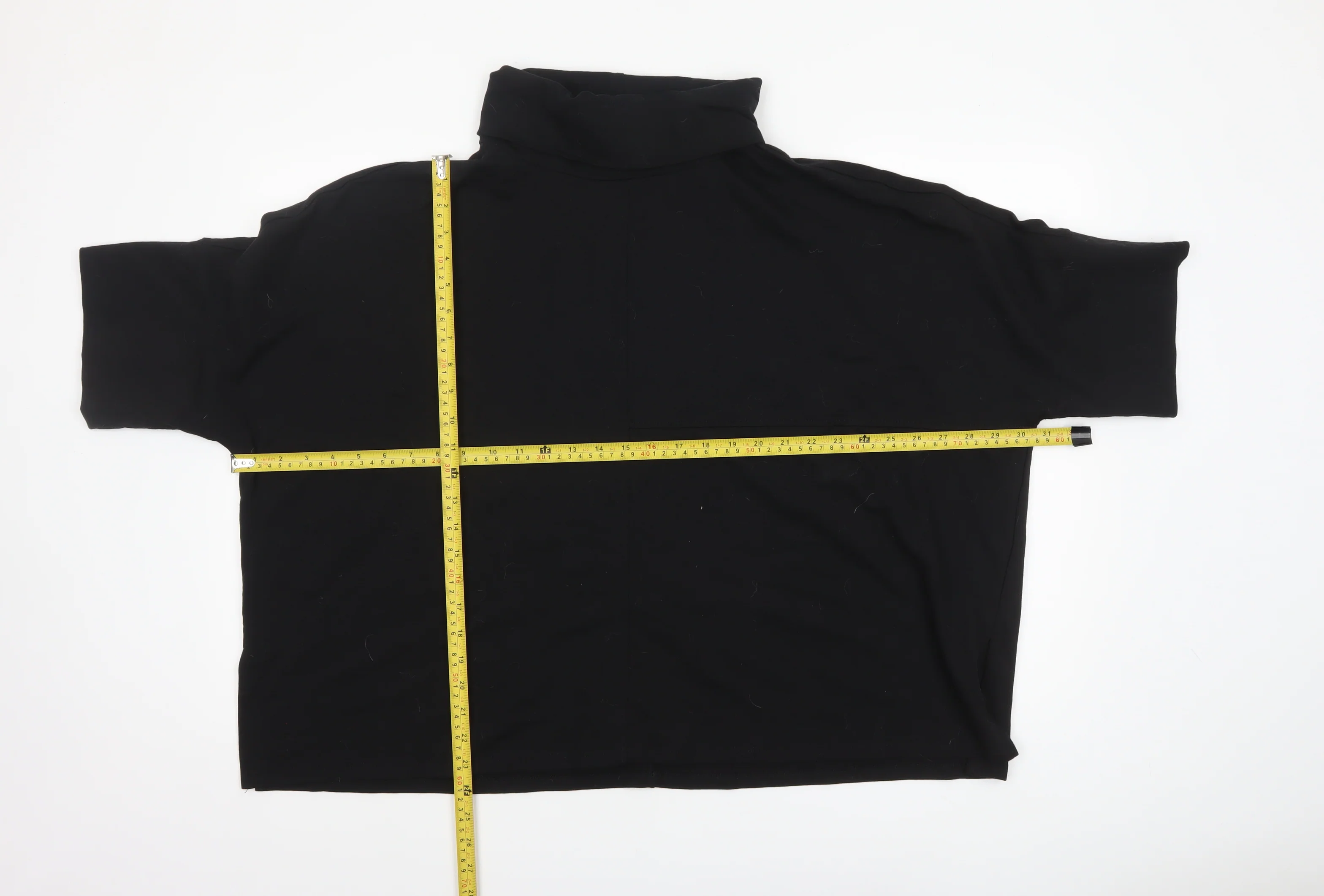 Wynne Lounge Women's Black Small Roll Neck Relaxed Jersey Top - Image 2