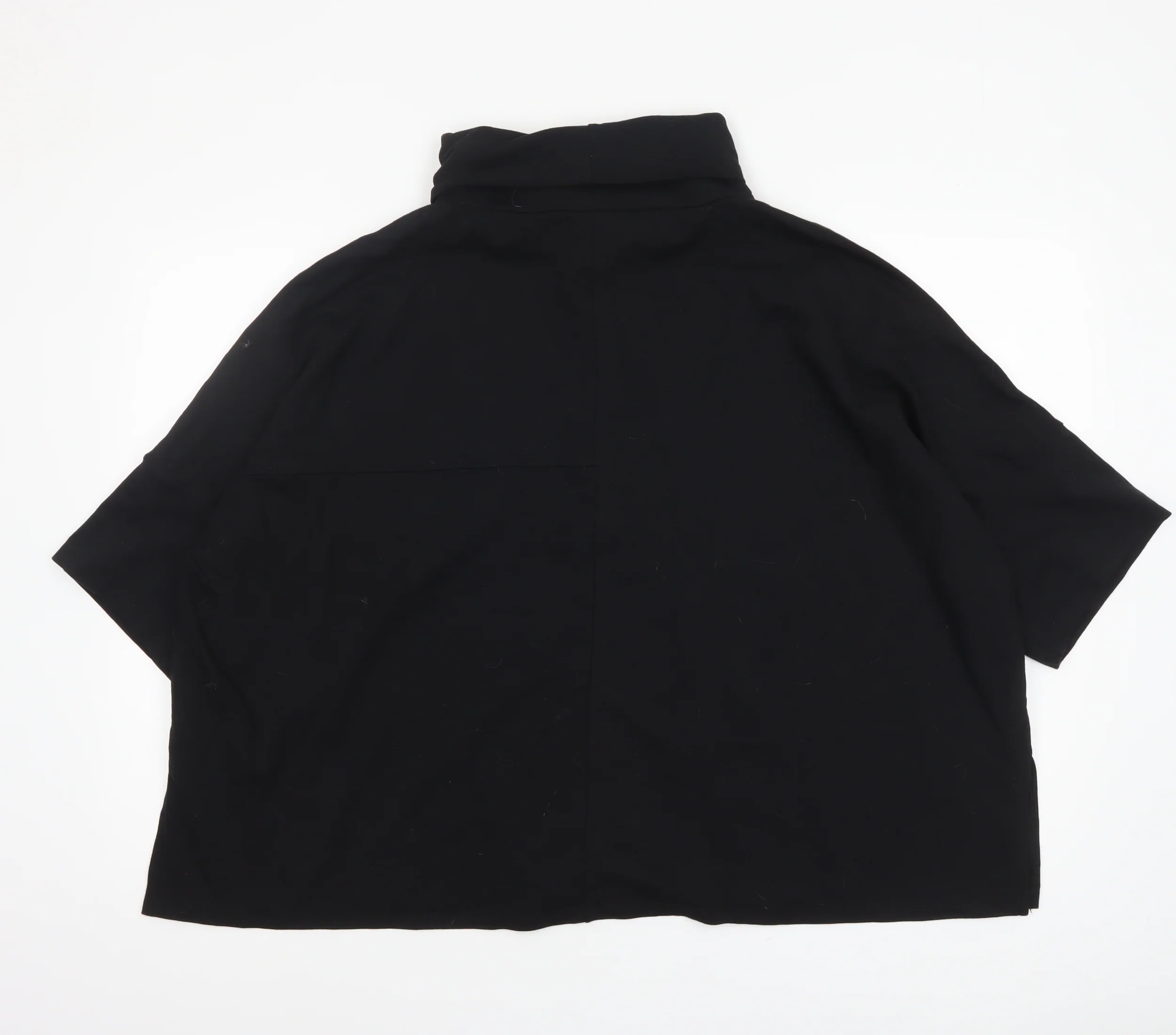 Wynne Lounge Women's Black Small Roll Neck Relaxed Jersey Top - Image 3
