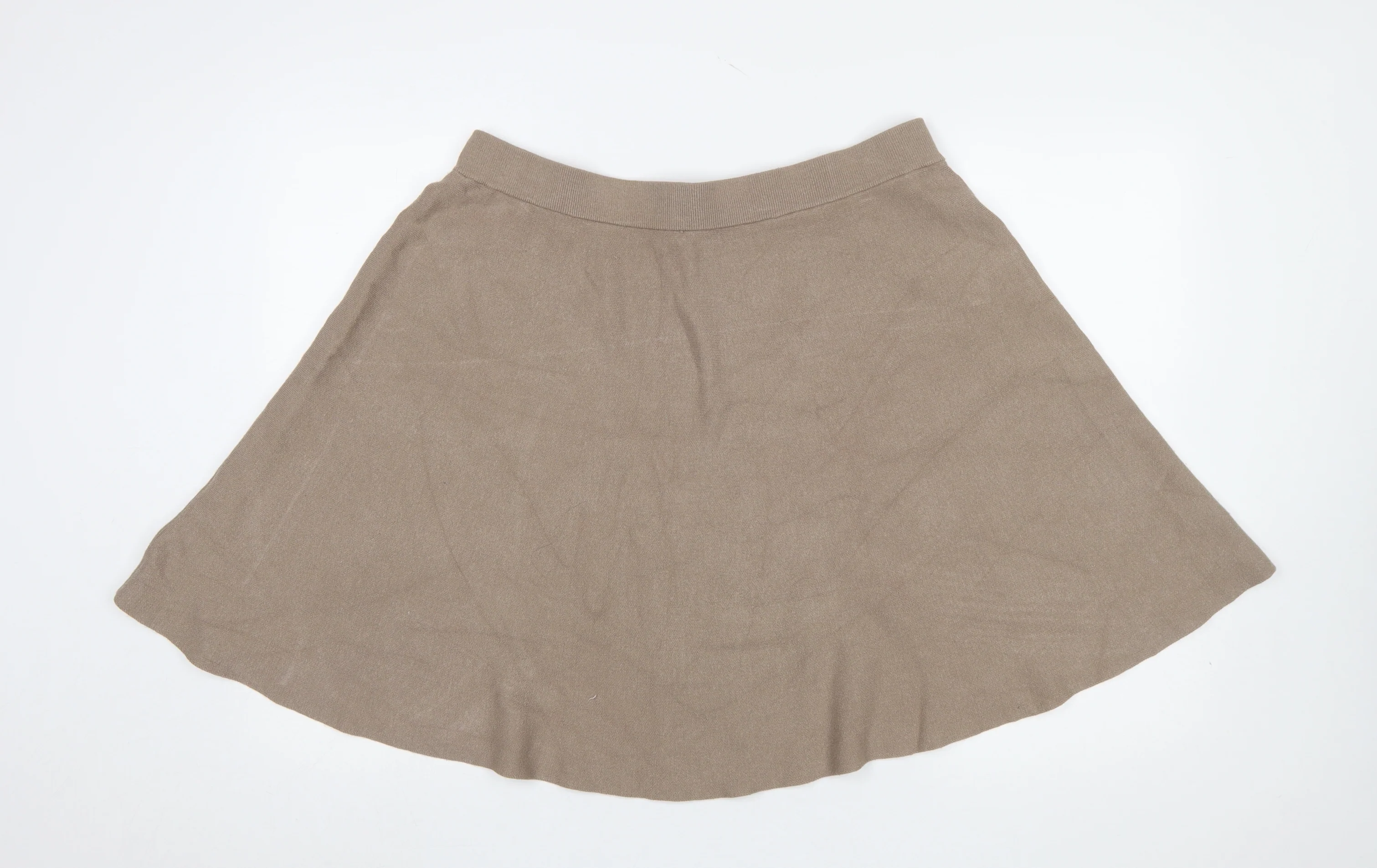 Y.A.S Women Beige A-Line Knit Short Skirt Size XL