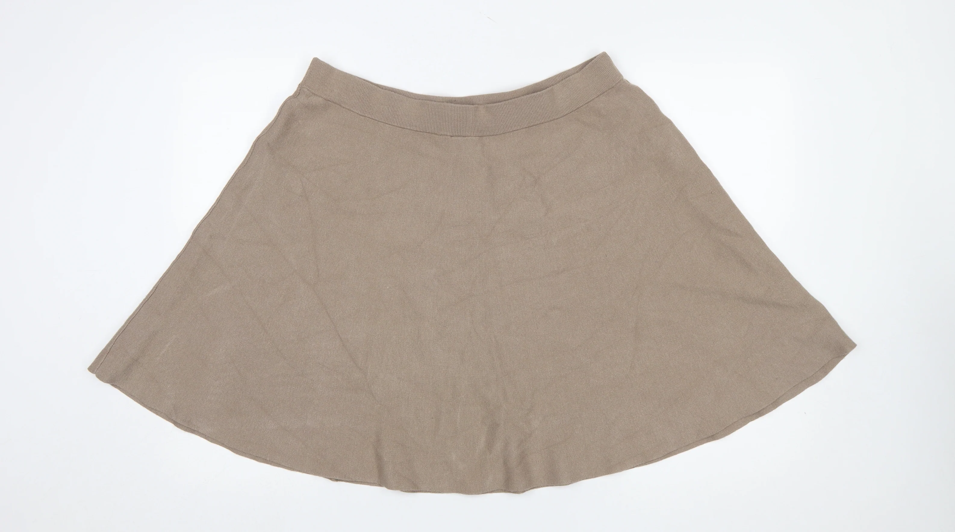 Y.A.S Women Beige A-Line Knit Short Skirt Size XL - Image 3