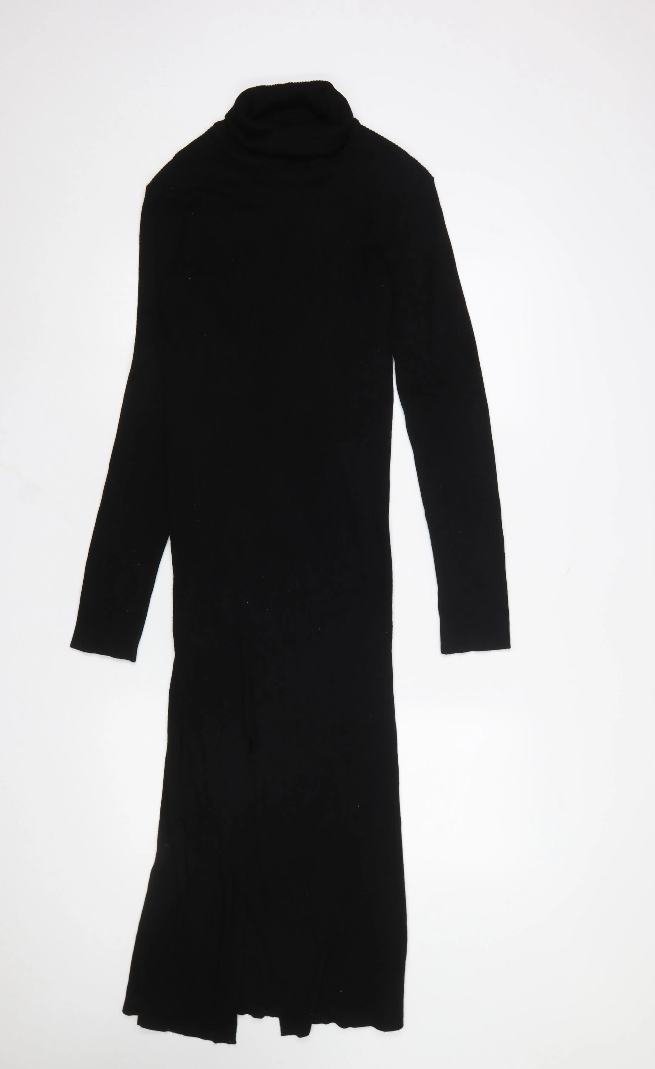 Y.A.S Women’s Black Roll Neck Long Sleeve Bodycon Tall Dress Size L