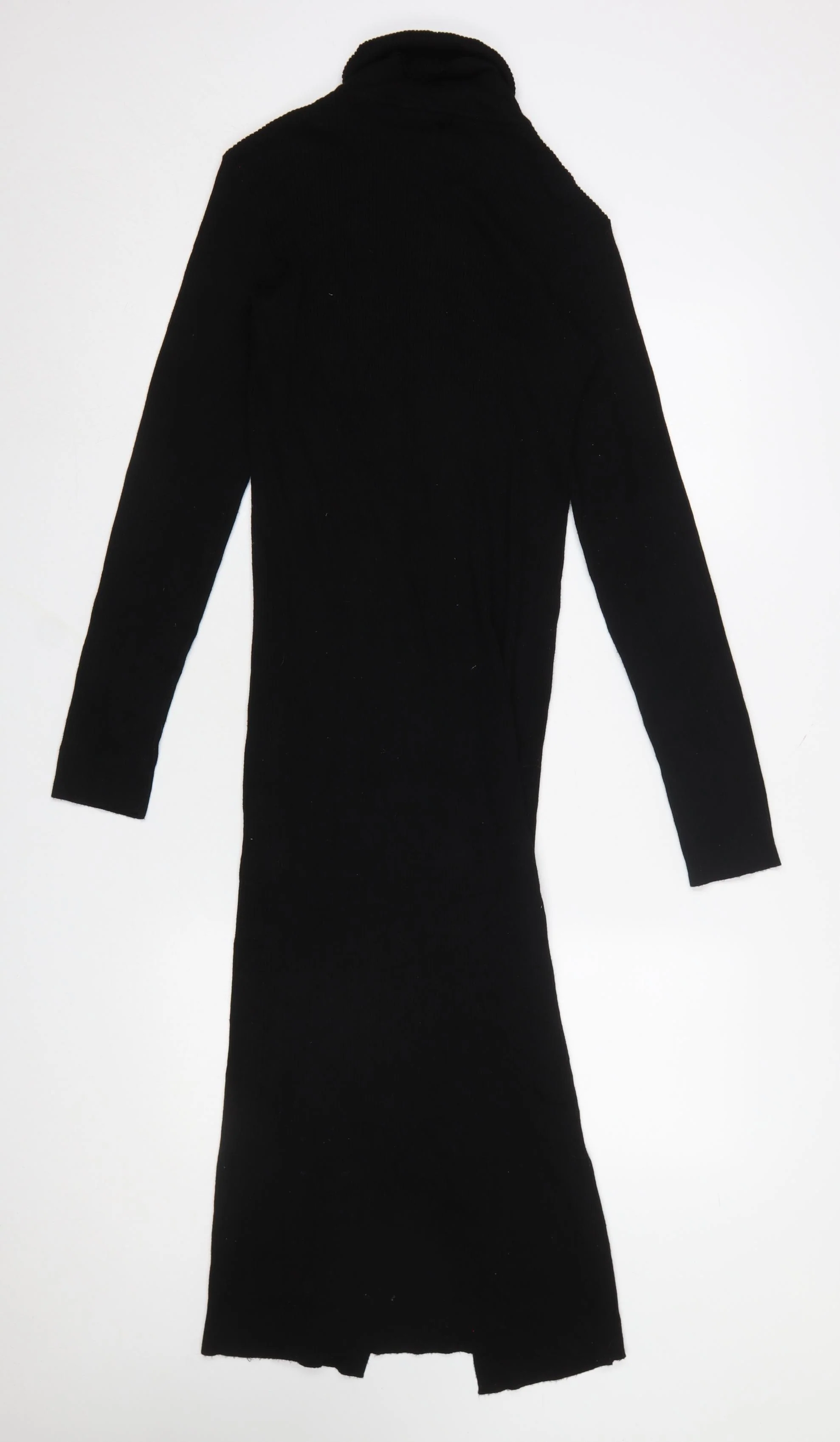Y.A.S Women’s Black Roll Neck Long Sleeve Bodycon Tall Dress Size L - Image 3