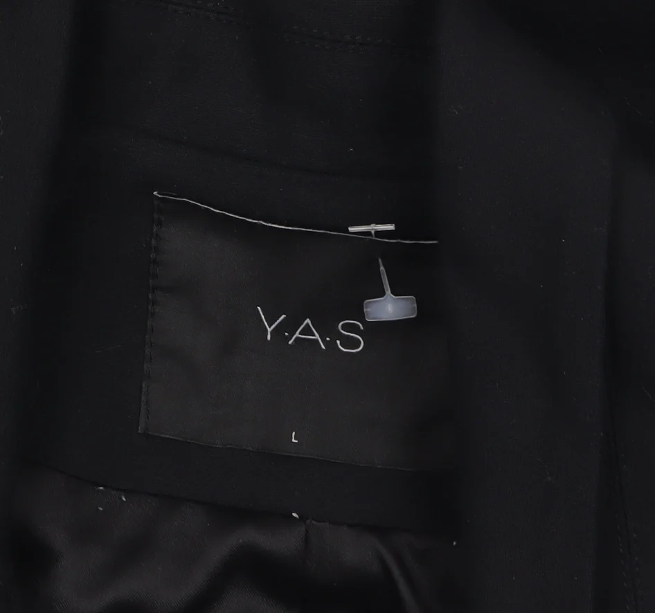 Y.A.S Womens Black Regular Fit One-Button Blazer Jacket Size L - Image 5