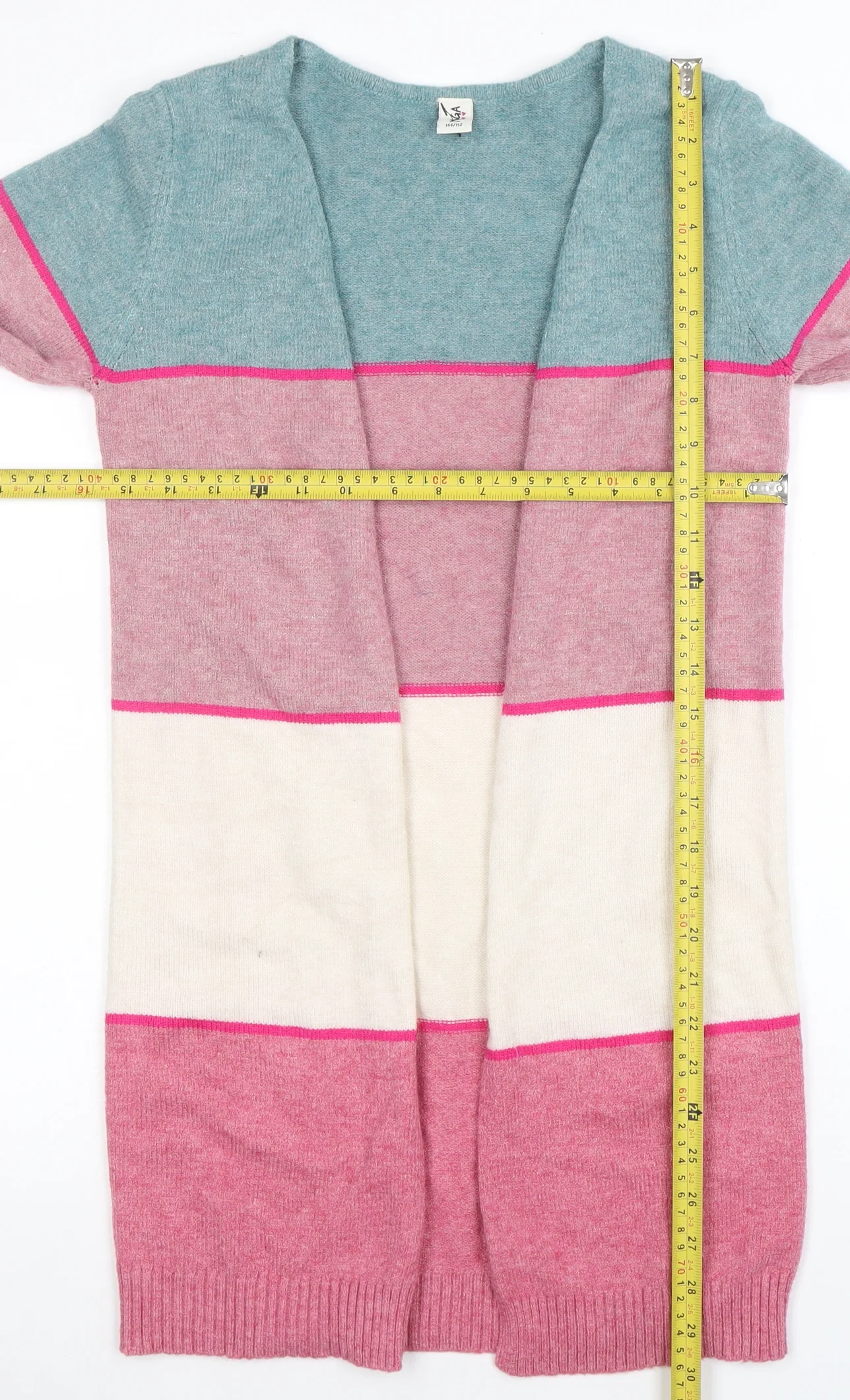 Yigga Teens Multicoloured Knit Long Sleeve Open Cardigan Size 12 - Image 2