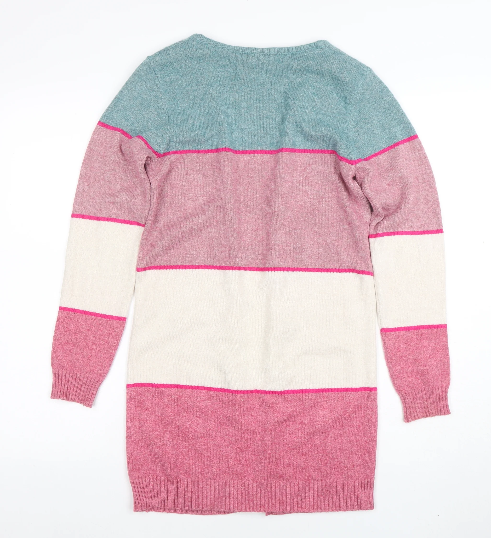 Yigga Teens Multicoloured Knit Long Sleeve Open Cardigan Size 12 - Image 3
