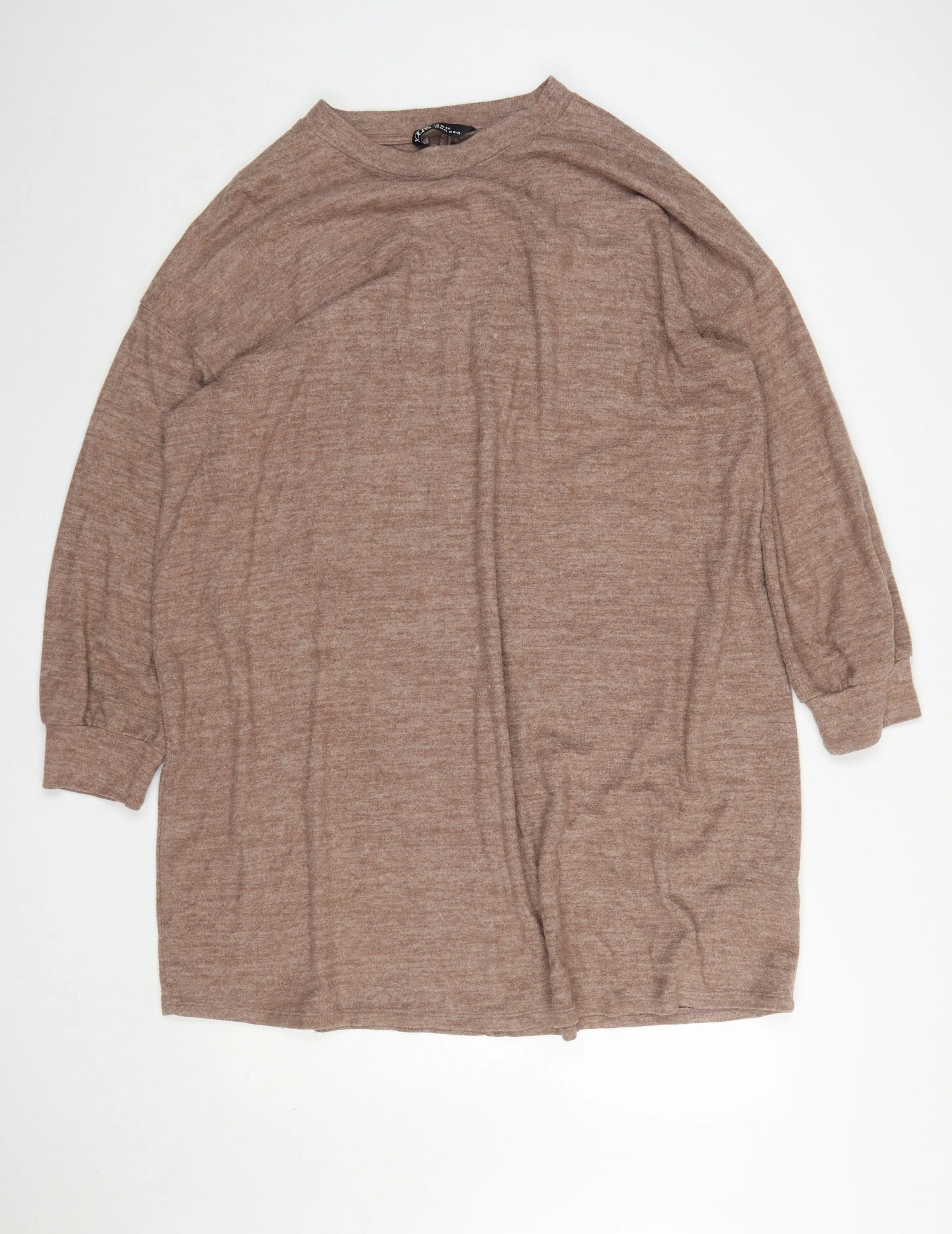 Yours Women Brown Plus Size 22-24 Knit Shift Dress