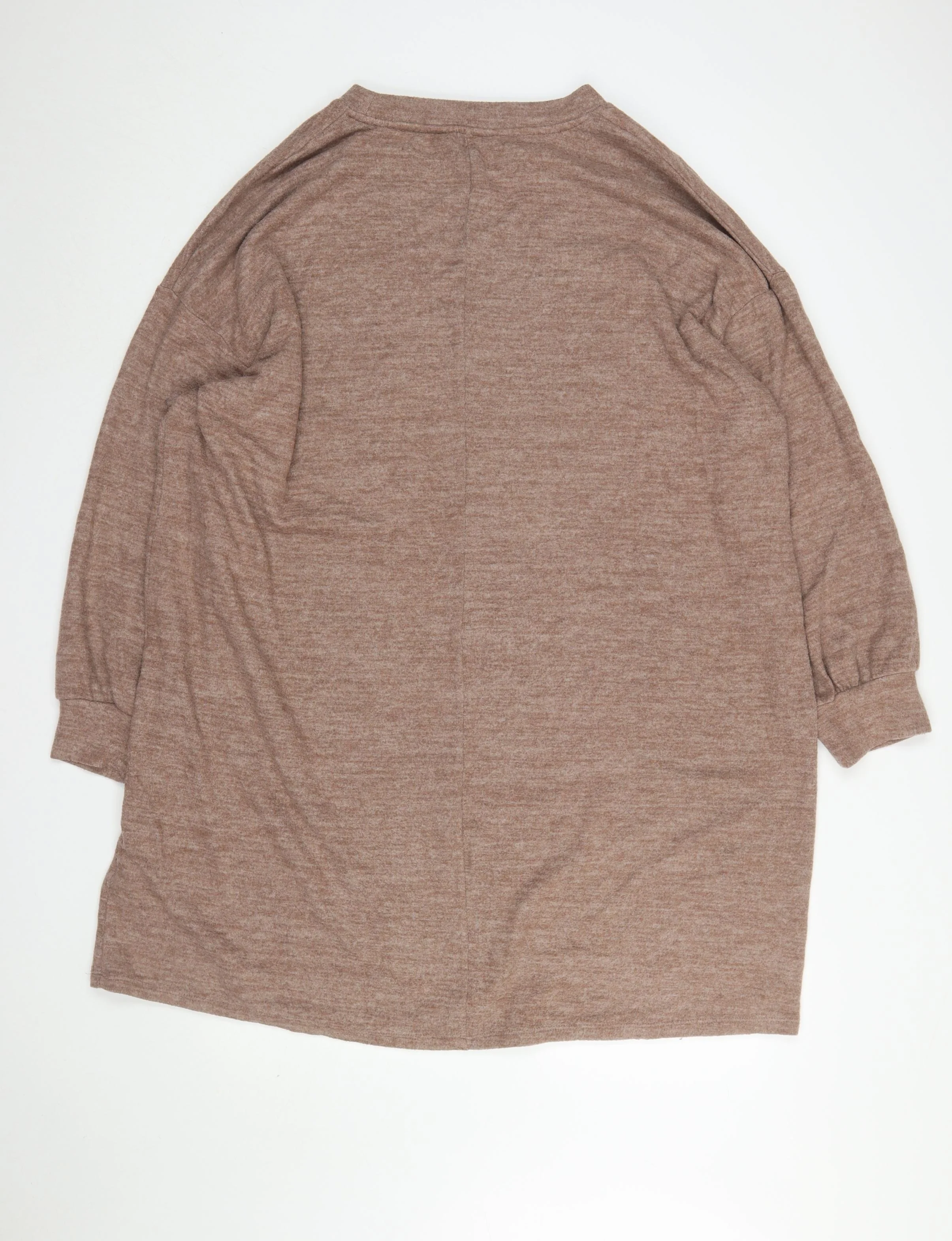 Yours Women Brown Plus Size 22-24 Knit Shift Dress - Image 3