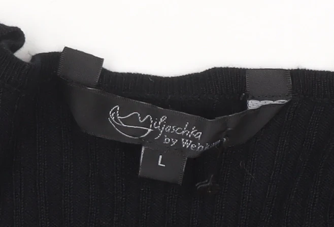 Yulaschka by Wehkamp Women’s Black Bodycon Midi Knit Dress L - Image 4