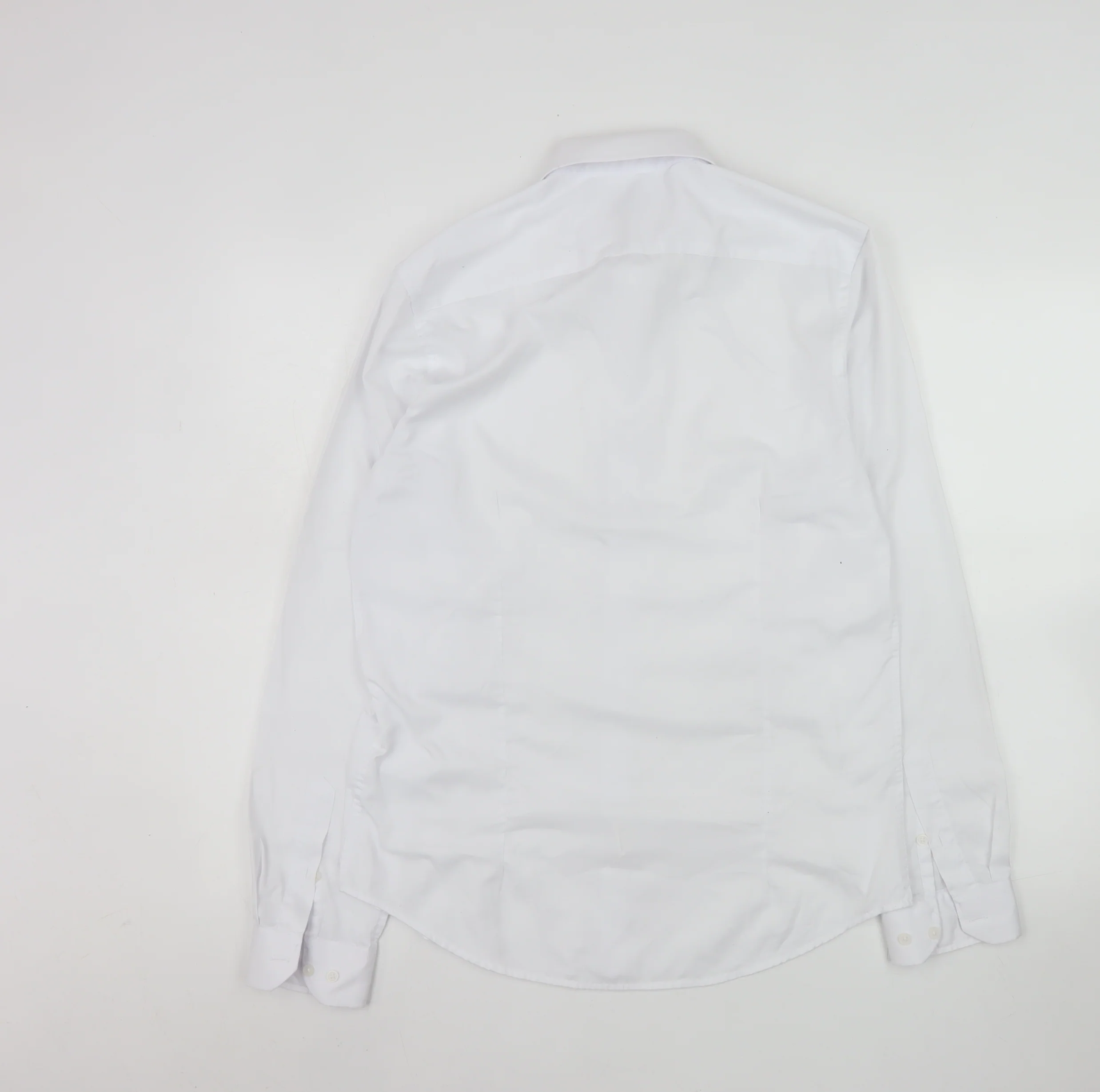 Yves Enzo Men's White Slim Fit Long Sleeve Dress Shirt M 39cm - Image 3