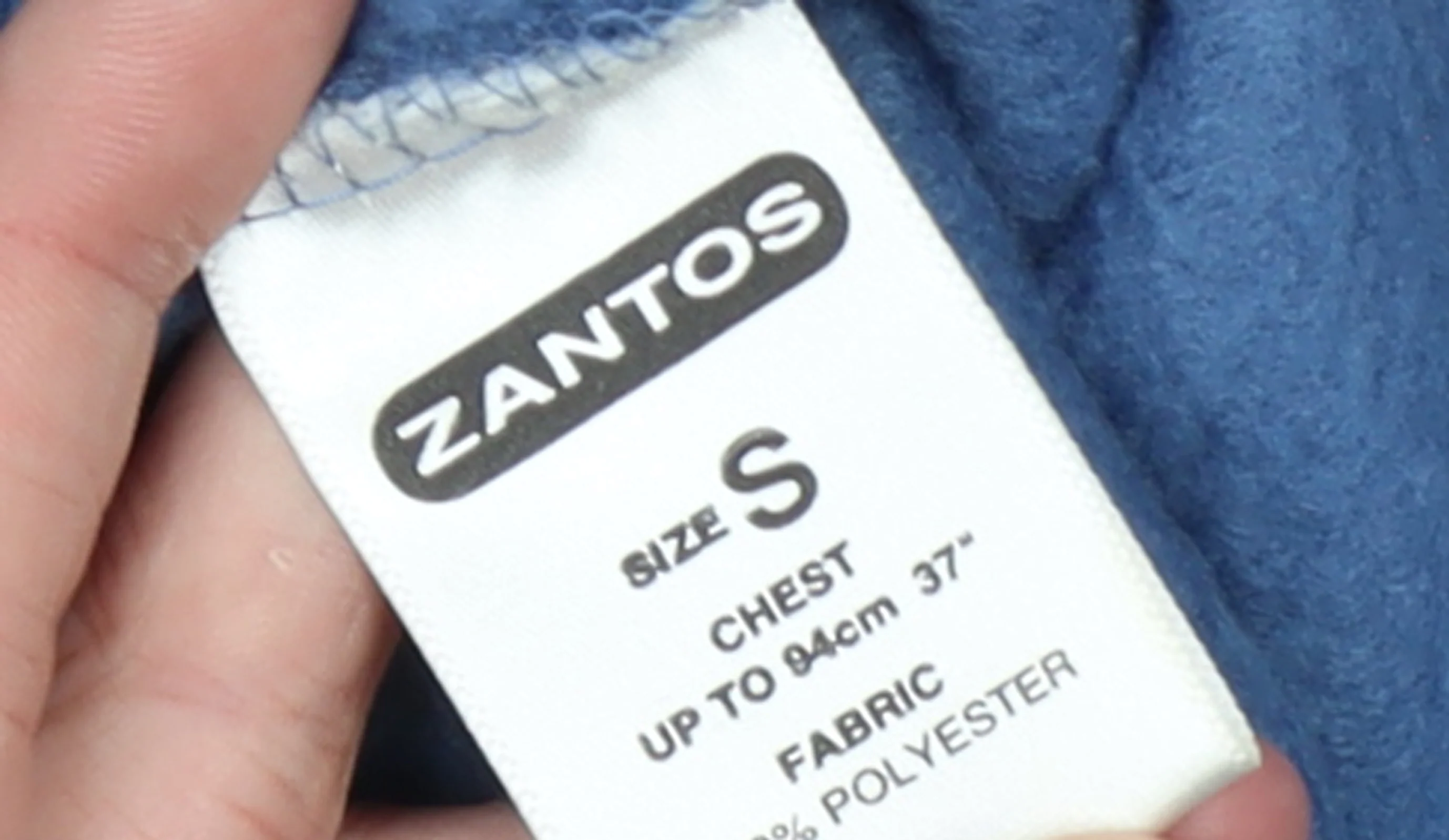 Zantos Men's Blue Fleece 1/4 Zip Pullover Sweatshirt Size S - Image 4