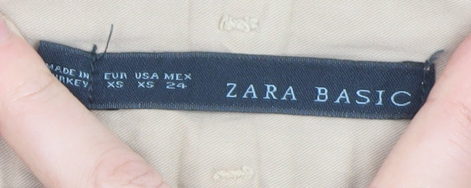 Zara Basic Men's Beige XS Slim Fit Chino Trousers - Image 5
