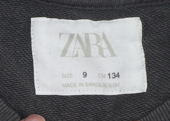 Zara Boys Grey 'Create Art' Graphic Pullover Sweatshirt - 9 Years - Image 4