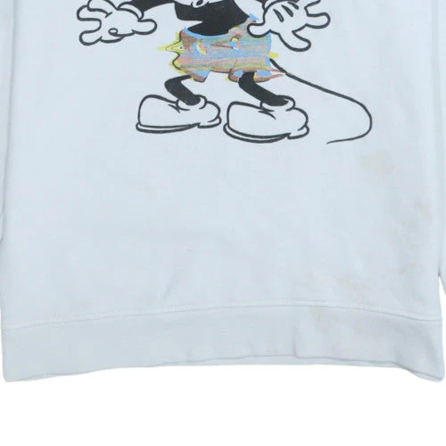 ZARA Disney Women White Mickey Mouse Pullover Sweatshirt M - Image 7