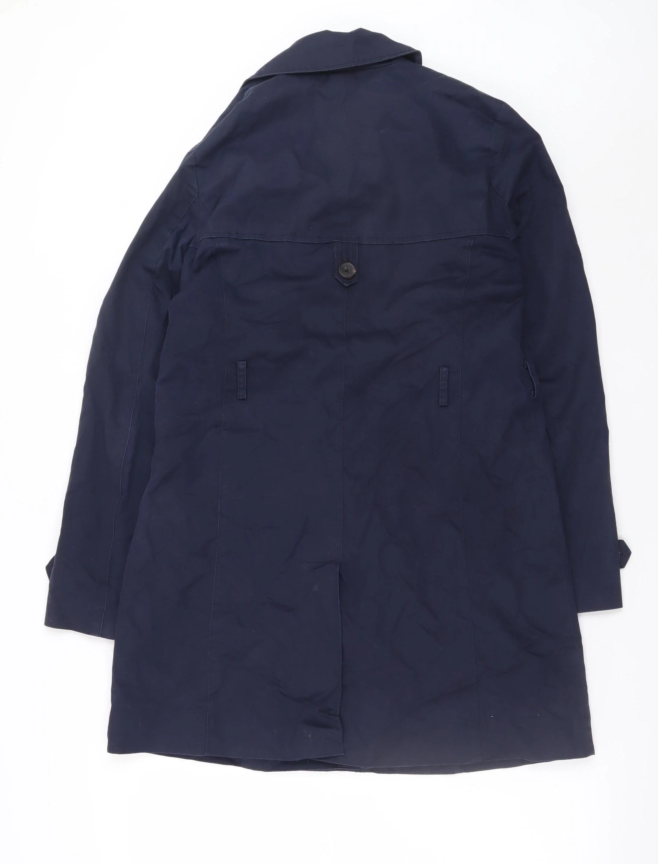 Zara Girls Blue Cotton Double-Breasted Trench Coat 13-14 Years - Image 3