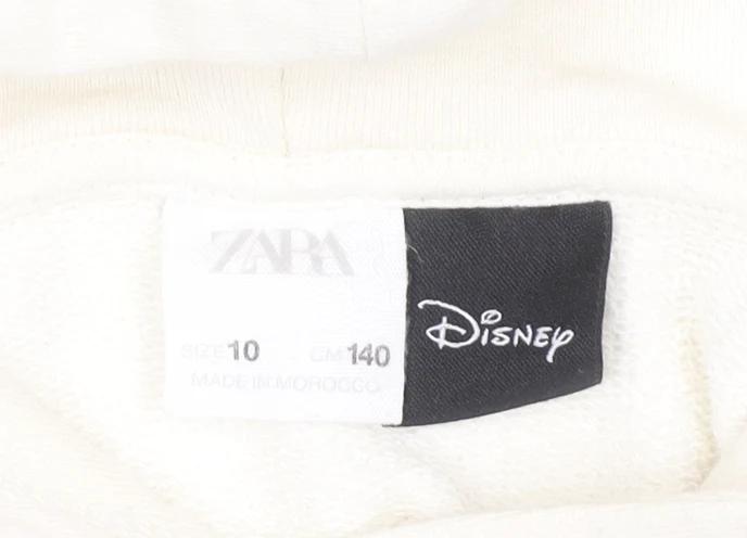 Zara Girls Ivory Disney Mickey Mouse Pullover Hoodie Size 10 Years - Image 4