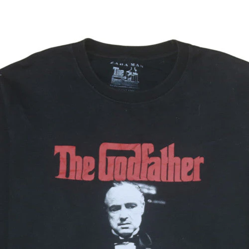 Zara Man Black The Godfather Graphic Pullover Sweatshirt Size L - Image 6