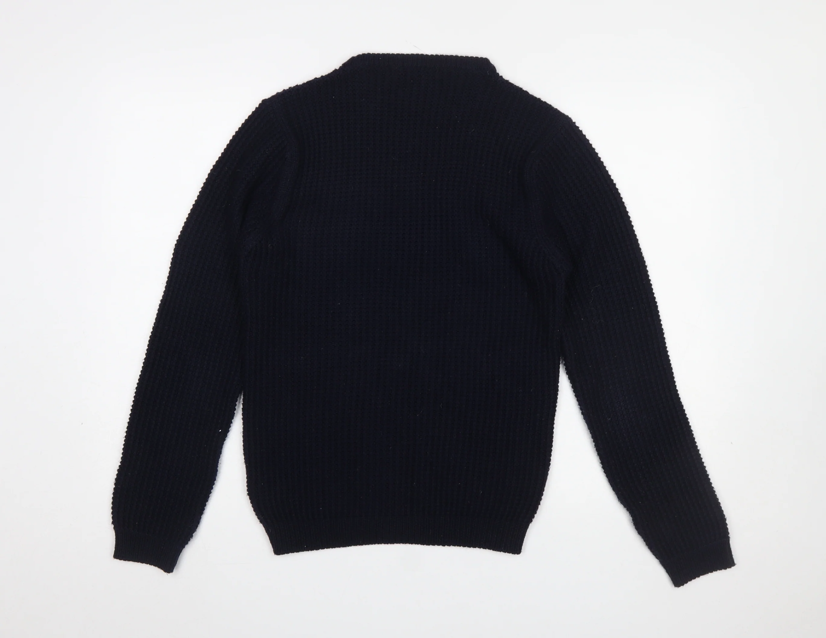 Zara Man Blue Cable-Knit Crew Neck Jumper Men’s Size S - Image 3