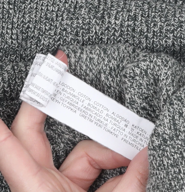 Zara Man Men's Grey Cotton Knit Crew Neck Jumper Size M - Image 4