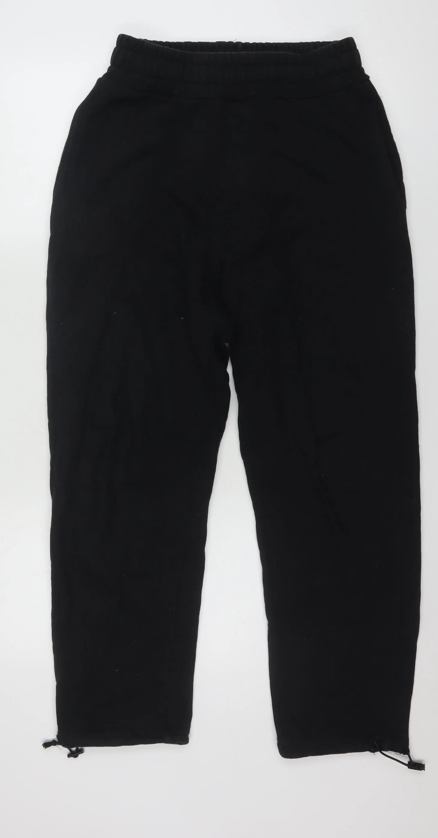 Zara Men Black Wide-Leg Joggers Size S Comfortable Fit Cotton - Image 3