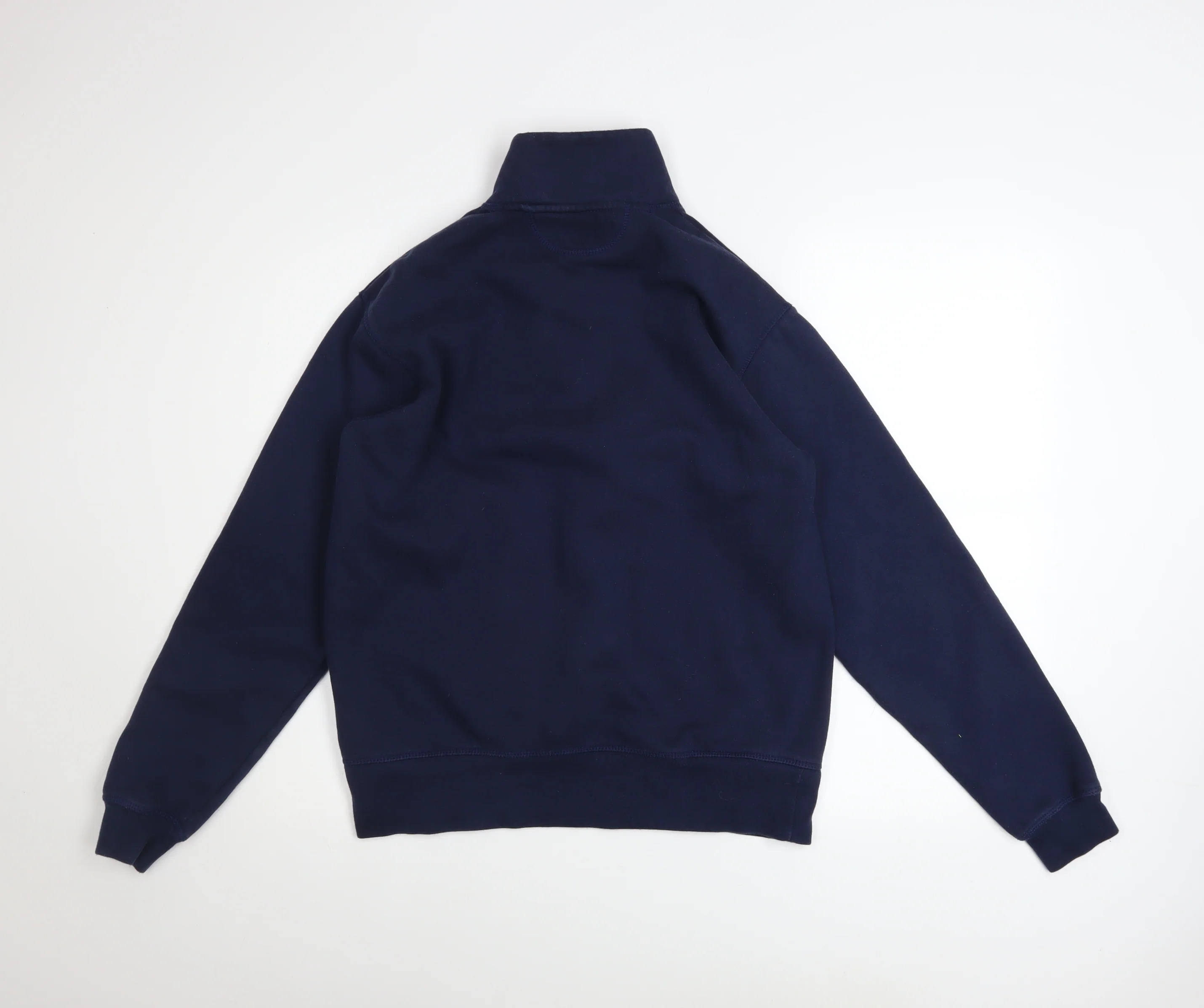 Zara Men's Blue 1/4 Zip Fleece Sweatshirt Size S - Image 3