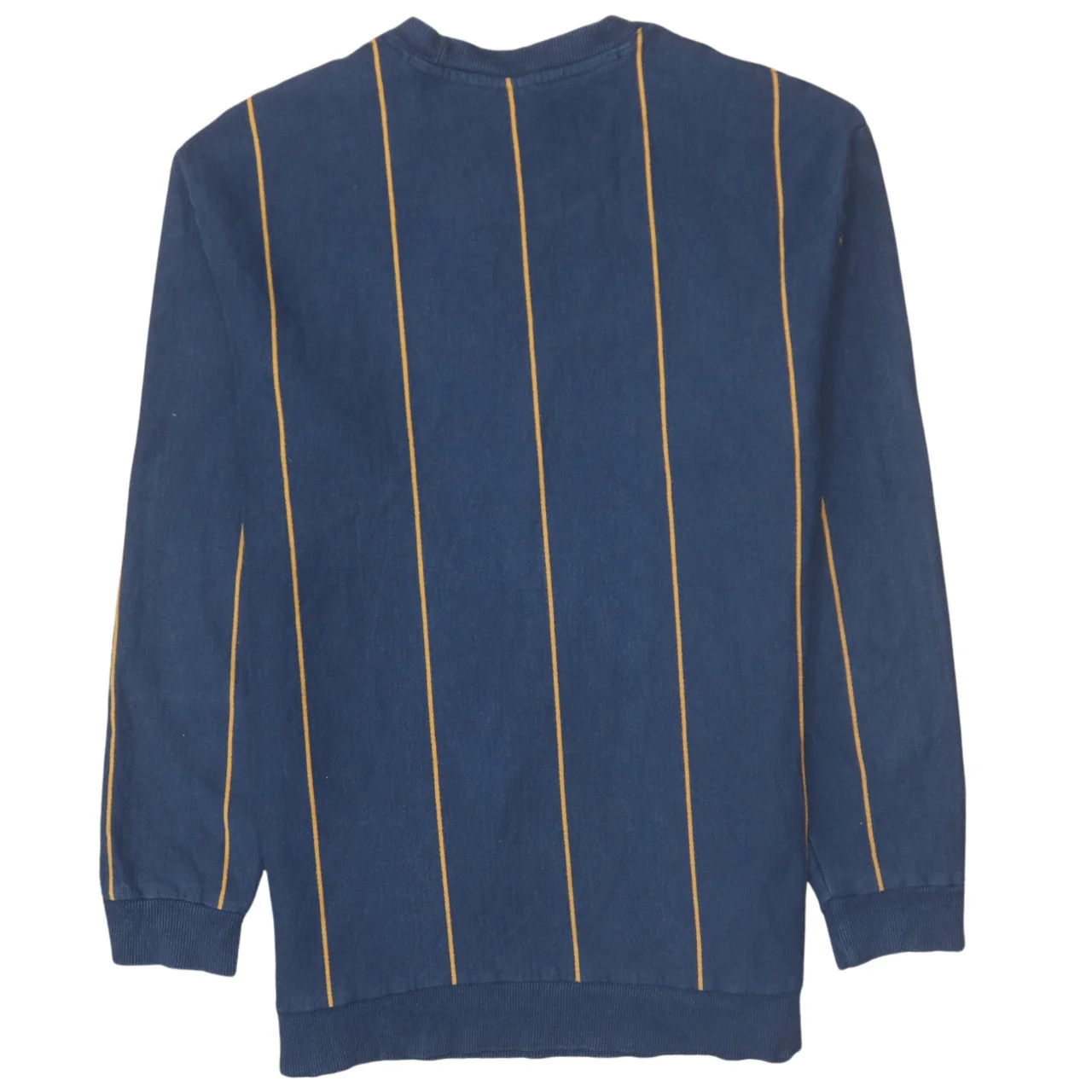 ZARA Men's Blue Striped Pullover Sweatshirt XL Cotton Blend - Image 4