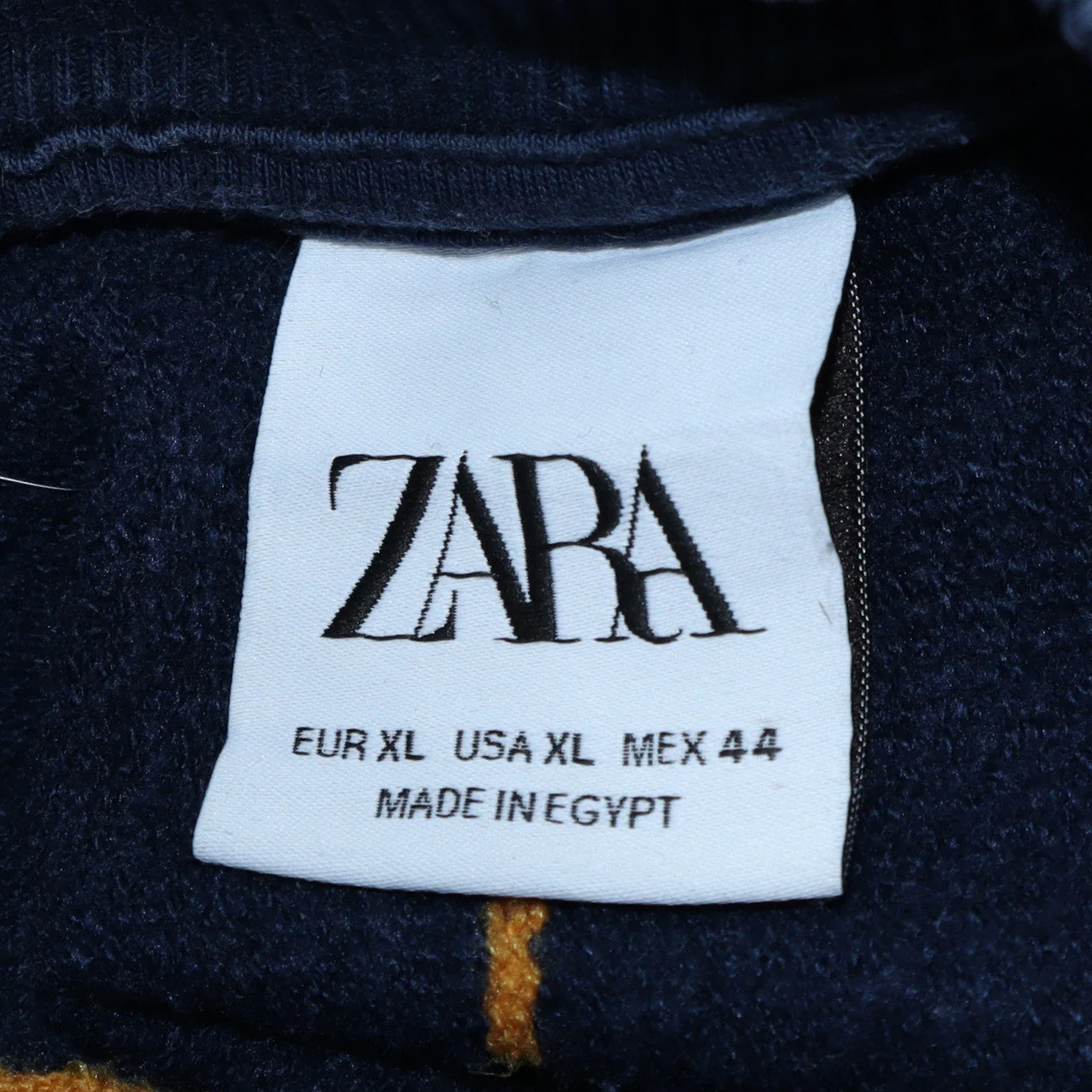 ZARA Men's Blue Striped Pullover Sweatshirt XL Cotton Blend - Image 5