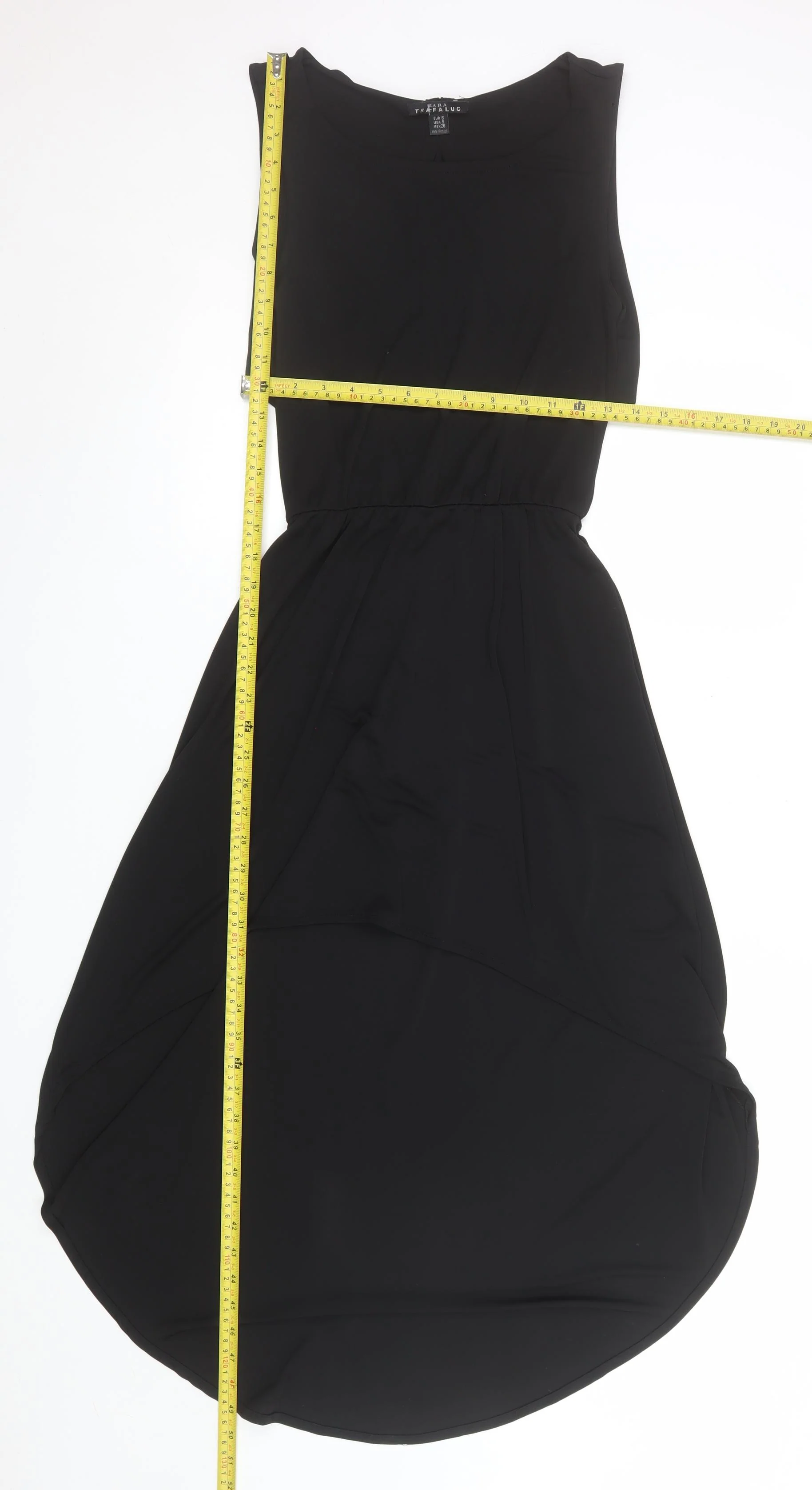 Zara Trafaluc Women's Black Hi-Low Fit & Flare Sleeveless Dress Size S - Image 2