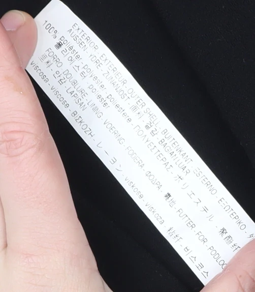 Zara Woman Black Long Overcoat Size 12 Elegant Lined Coat - Image 5