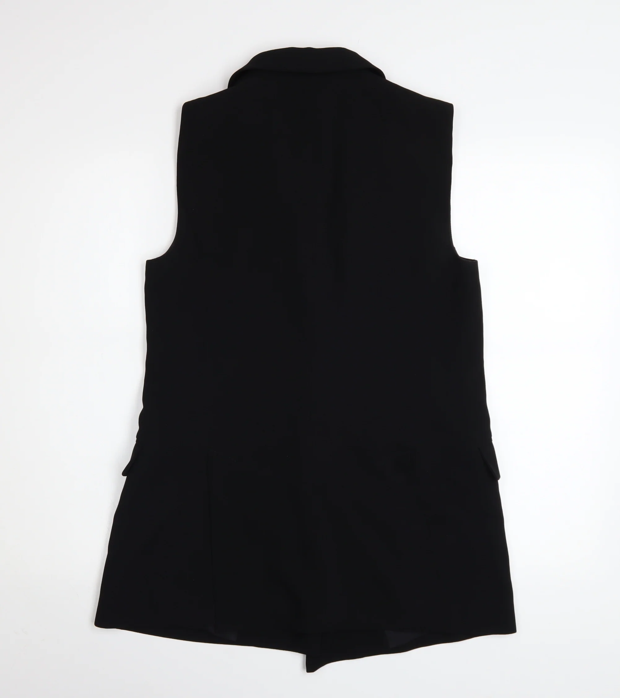 Zara Woman Black Sleeveless Waistcoat Size S Smart Lined Workwear - Image 3