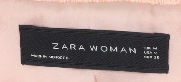 Zara Woman Pink Wool Blend Short Biker Jacket Women’s Size 12 - Image 5