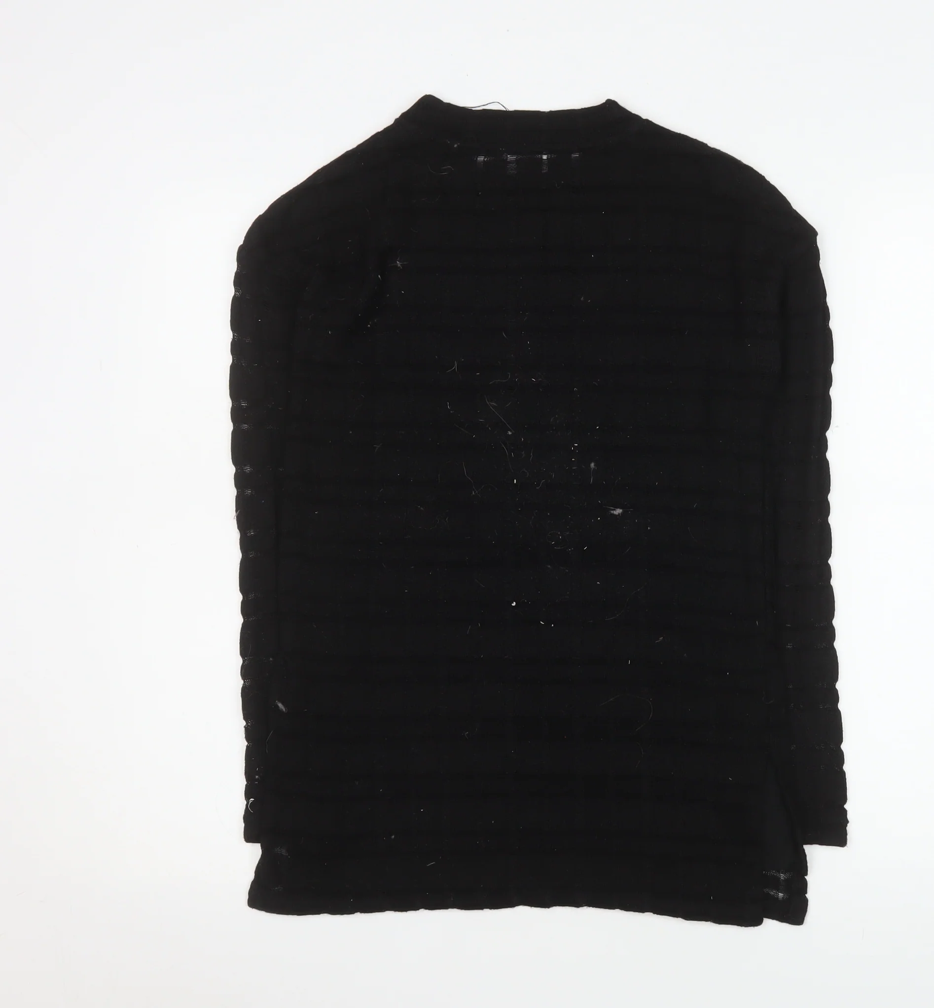 ZARA Women Black Long Sleeve Basic Stretch Blouse Size S - Image 3